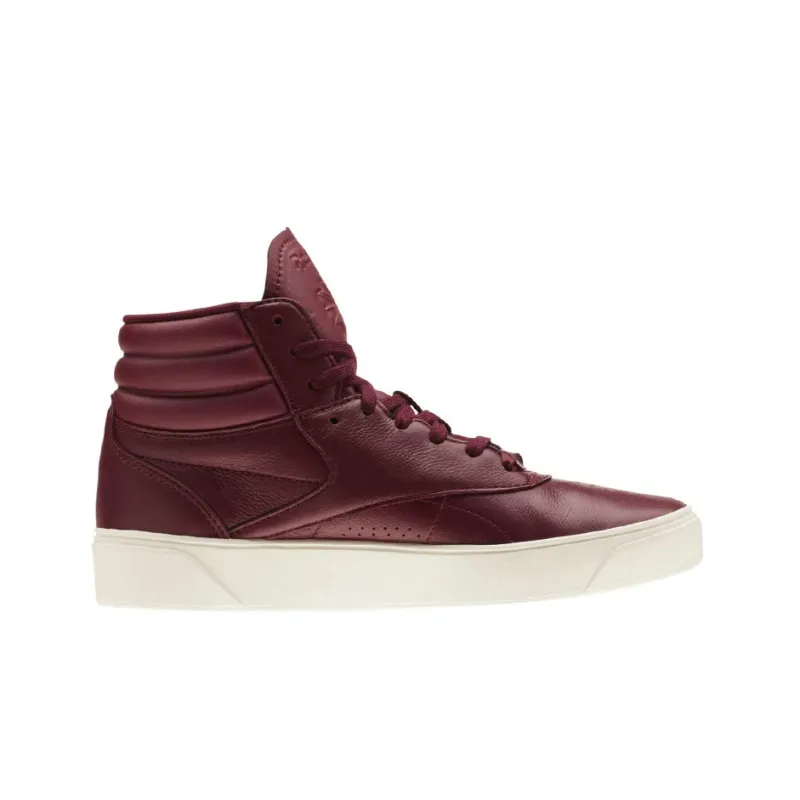Reebok Freestyle Hi Nova Wear-Resistant Mid-Top Skateboard Shoes Women's Red-1