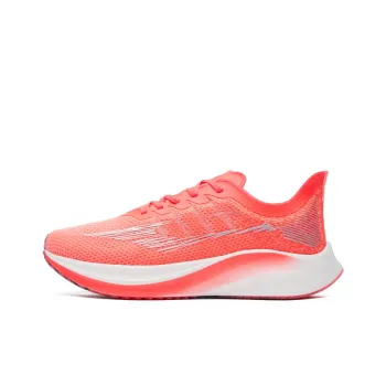 Erke Marathon Breathable And Lightweight Low Top Running Shoes Men's Neon Magenta True White