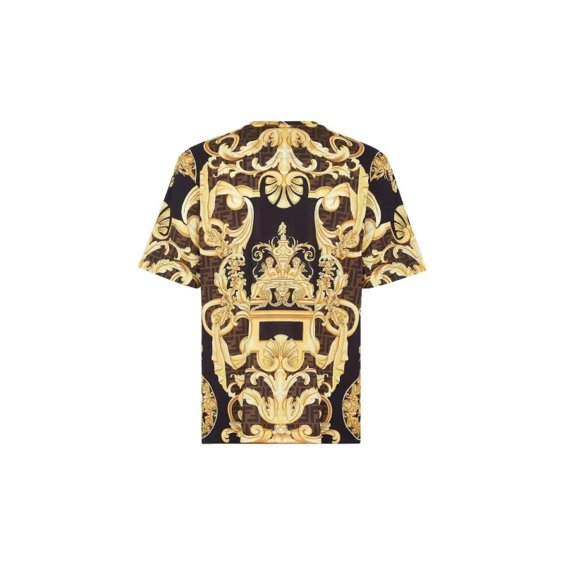 FENDI x VERSACE FENDI X VERSACE T-Shirt Men's Black Gold-1