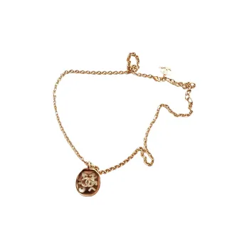 CHANEL Necklaces Women's Gold