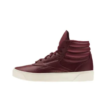 Reebok Freestyle Hi Nova Wear-Resistant Mid-Top Skateboard Shoes Women's Red