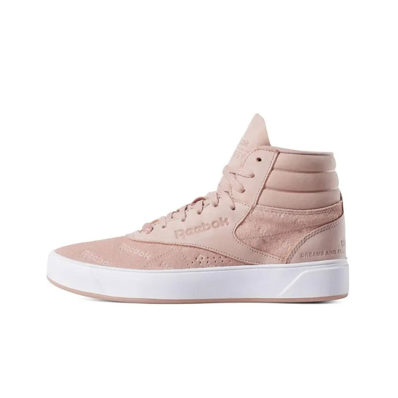 Reebok Skateboard Shoes Women's High-Top Pink/White-0