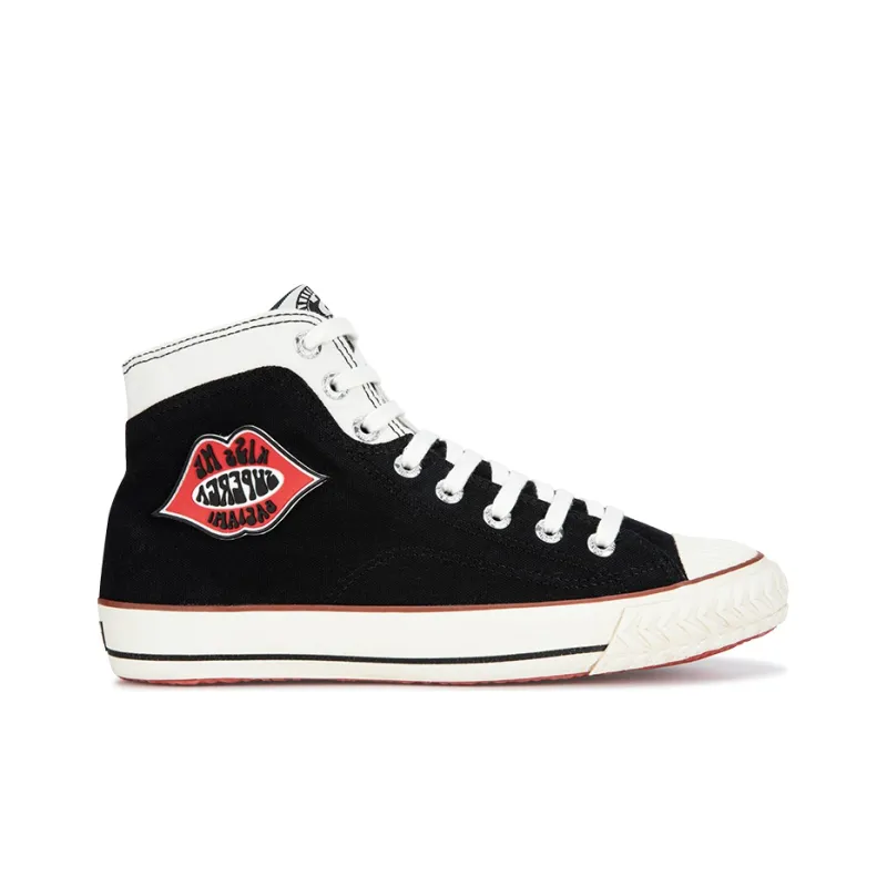 SUPERGA Skateboard Shoes Unisex High-Top Black-1