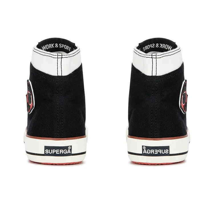 SUPERGA Skateboard Shoes Unisex High-Top Black-4