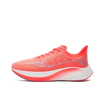 Erke Cushioning Abrasion Resistant Slip Resistant Breathable Low Top Running Shoes Women's Neon Magenta True White