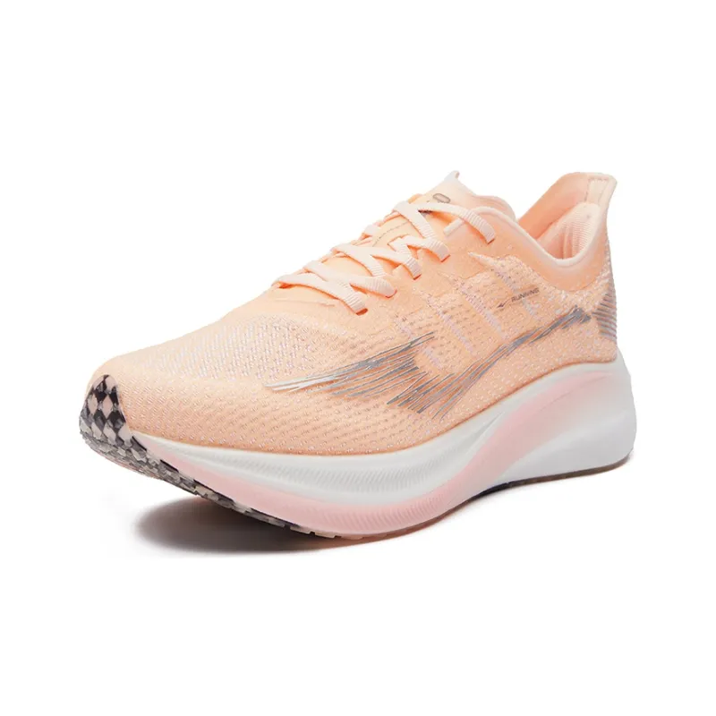 Erke Extreme Wind SP Low-Top Running Shoes Women's Fluorescent Nude True White-2