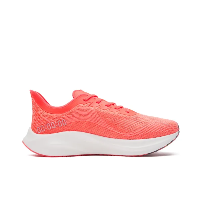 Erke Marathon Breathable And Lightweight Low Top Running Shoes Men's Neon Magenta True White-1