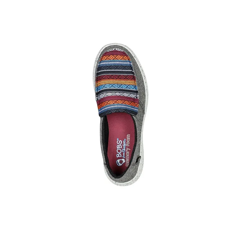Skechers Bobs Skipper Slip-Resistant Cushioning Wear-Resistant Low-Top Skateboard Shoes Women's Black Multicolor-2