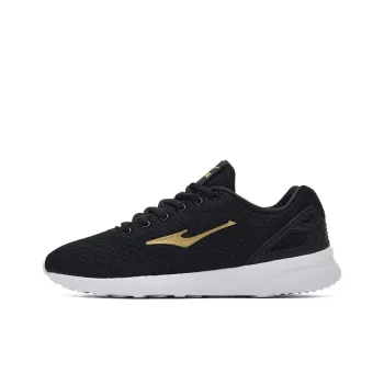 Erke Durable Breathable Low Top Sports Casual Shoes Men's Black Gold