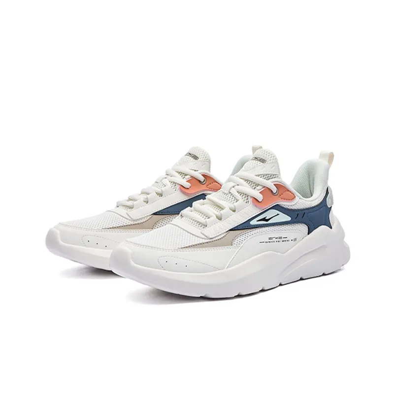 Erke Summer Adventures Low Top Casual Shoes Men's White Blue-2