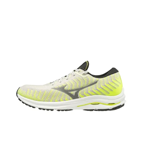 Mizuno Wave Rider 24 Waveknit 'Yellow Grey White'