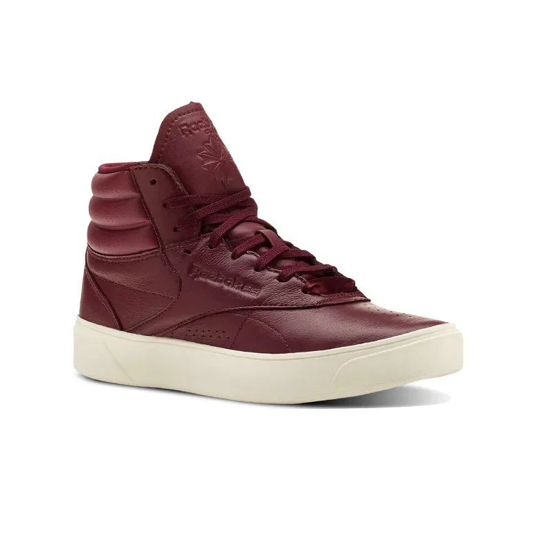 Reebok Freestyle Hi Nova Wear-Resistant Mid-Top Skateboard Shoes Women's Red-2