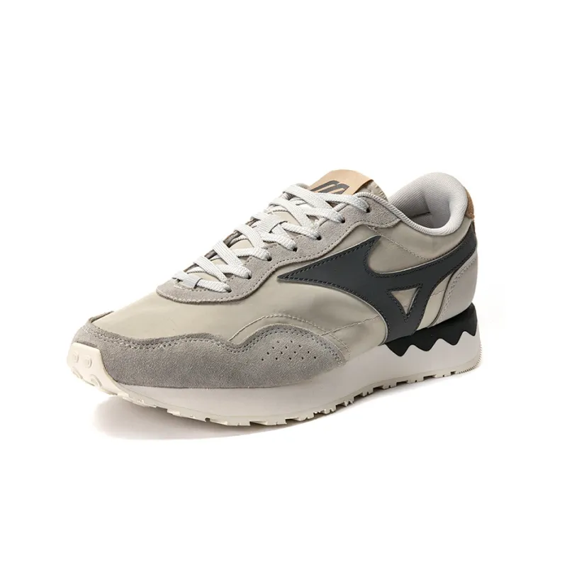 Mizuno LG 70s Anti-Slip And Wear-Resistant Breathable Low-Top Casual Shoes Unisex Gray Umber Beige White-1