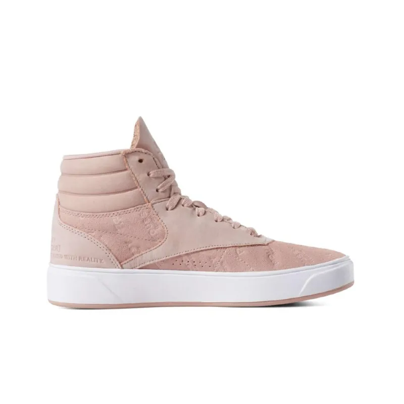 Reebok Skateboard Shoes Women's High-Top Pink/White-1