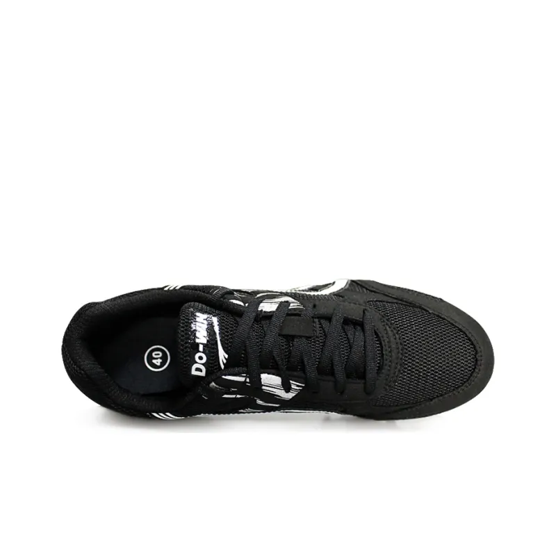 DO WIN Cushioning Slip Resistant Coverage Support Low Top Running Shoes Unisex Black-3