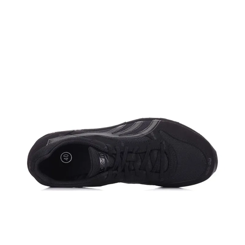 DO WIN Cushioning Anti Slip Wear Resistant Breathability Low Top Running Shoes Unisex Black-3