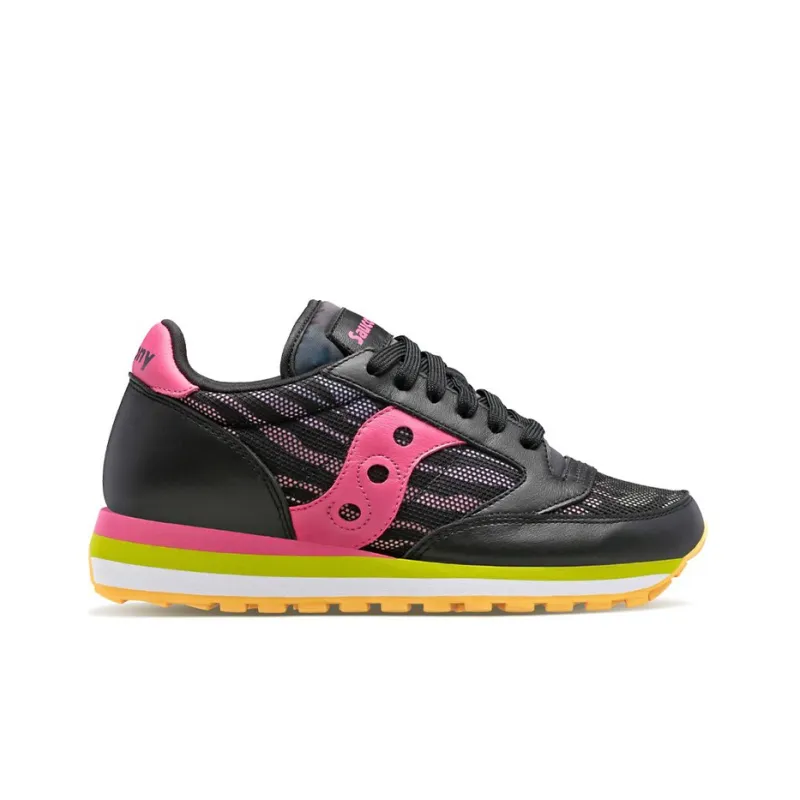 Saucony Jazz Series Running Shoes Women's Low Top Black/Red/Yellow/White-1