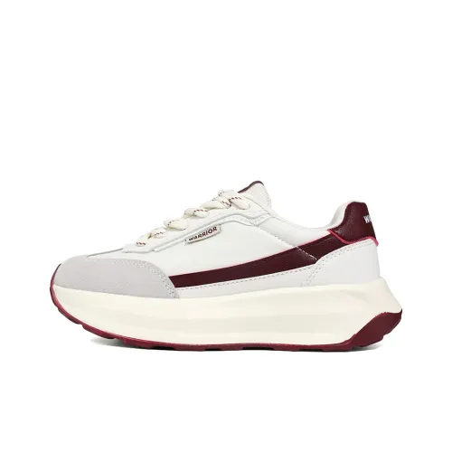 WARRIOR Casual Shoes Women's Low-Top Beige/Burgundy