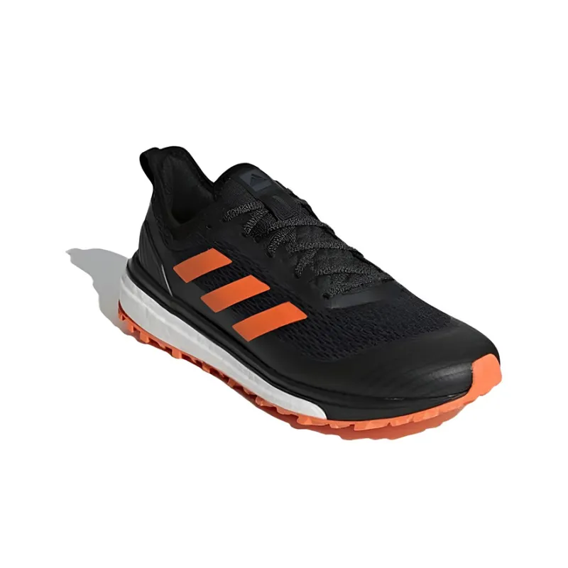 Adidas Response Trail Anti-Slip Wear-Resistant Low-Top Running Shoes Men's Black Orange-2