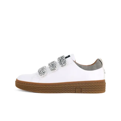 Palladium Skateboard Shoes Women's Low-Top White/Brown/Gray