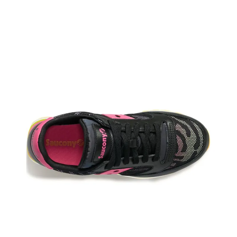 Saucony Jazz Series Running Shoes Women's Low Top Black/Red/Yellow/White-3