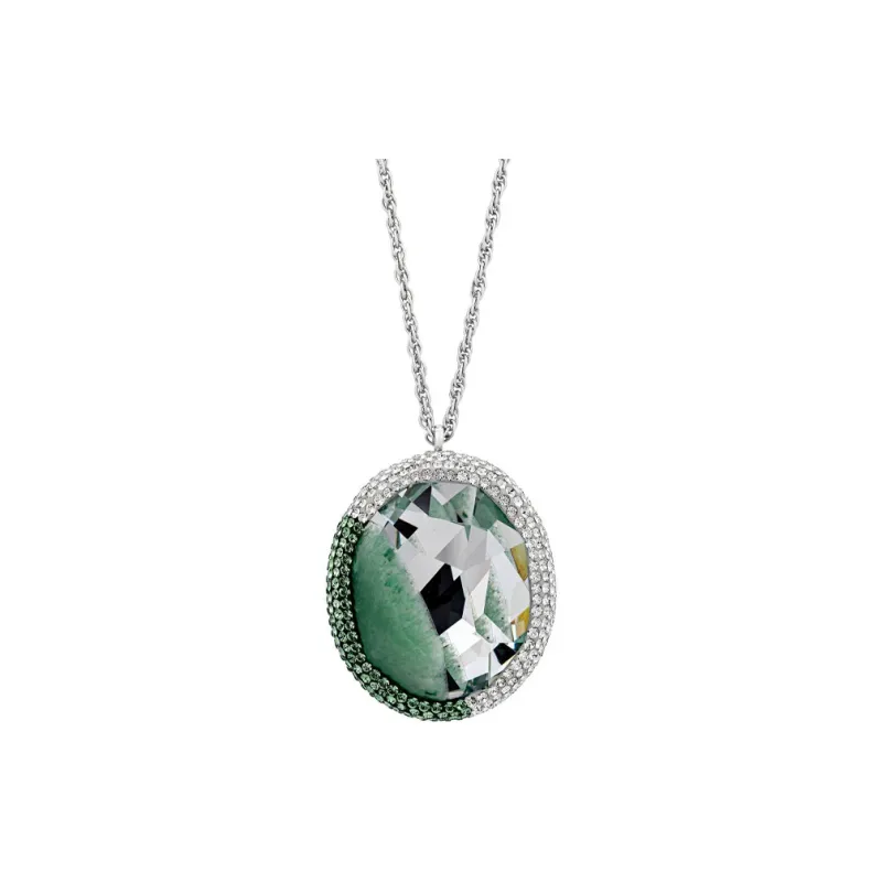 Swarovski Oval Necklaces Women's Silver-0
