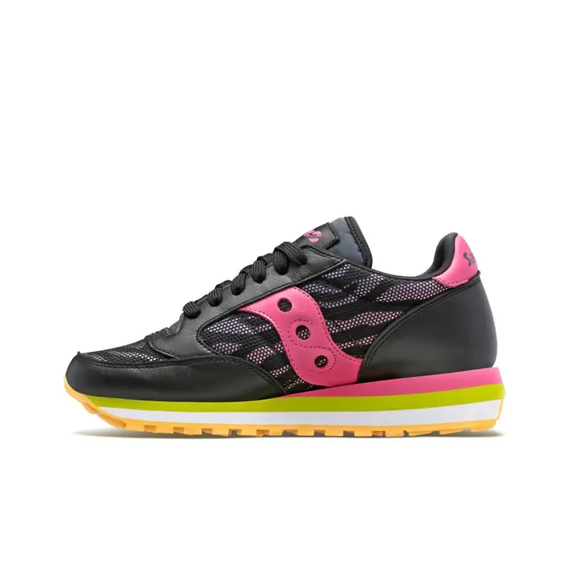 Saucony Jazz Series Running Shoes Women's Low Top Black/Red/Yellow/White-0