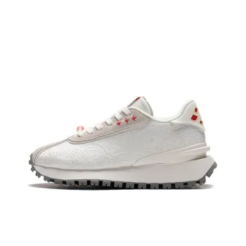 LiNing CF Spinning Drum Brocade Complete In Both Martial And Civil Arts Low-Top Sports Casual Shoes Women's Mist White
