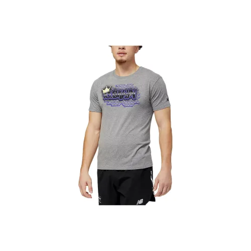 New Balance RBC Brooklyn Half T-Shirts Men Gray