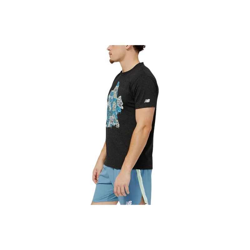 New Balance RBC Brooklyn Half T-Shirts Men Black-2