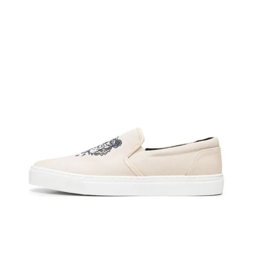 KENZO K-Skate Skateboard Shoes Men Low-Top Beige