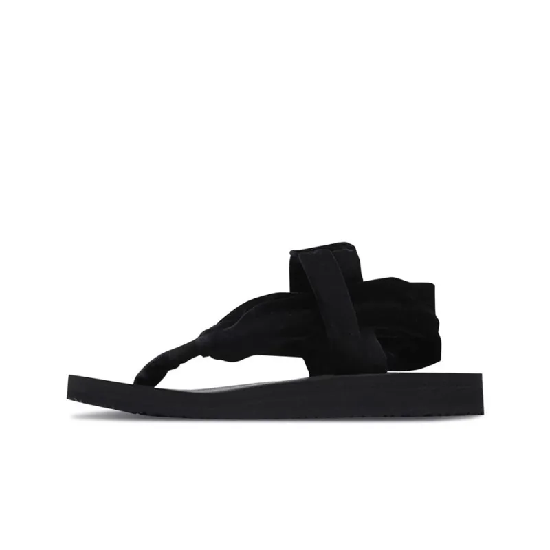 Skechers Meditation Rubber Sole Quiet Flip Flops Women's Black-0