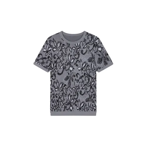 DAVID NAMAN Laputa T-Shirts Men Gray