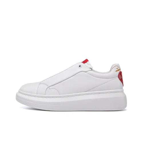 VICKI BROWN Jeans Skateboard Shoes Women's Low-Top White/Red