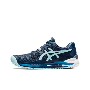 Asics Gel Resolution 8 OC Abrasion Resistant Low Top Tennis Shoes Women's Marine Blue