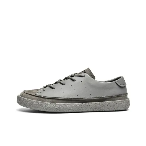 Jeep Skateboard Shoes Men Low-Top Gray