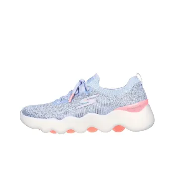 Skechers Go Walk Massage Fit Cushioning Anti-Slip And Wear-Resistant Low-Top Casual Shoes Women's Gray Pink