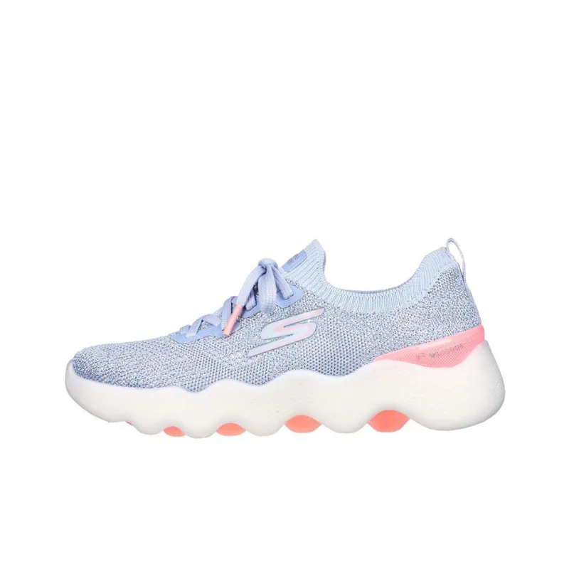 Skechers Go Walk Massage Fit Cushioning Anti-Slip And Wear-Resistant Low-Top Casual Shoes Women's Gray Pink-0