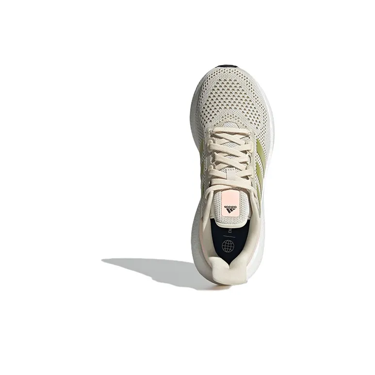 Adidas Pureboost 22 Wear-Resistant Low-Top Running Shoes Women's Beige Pink-4