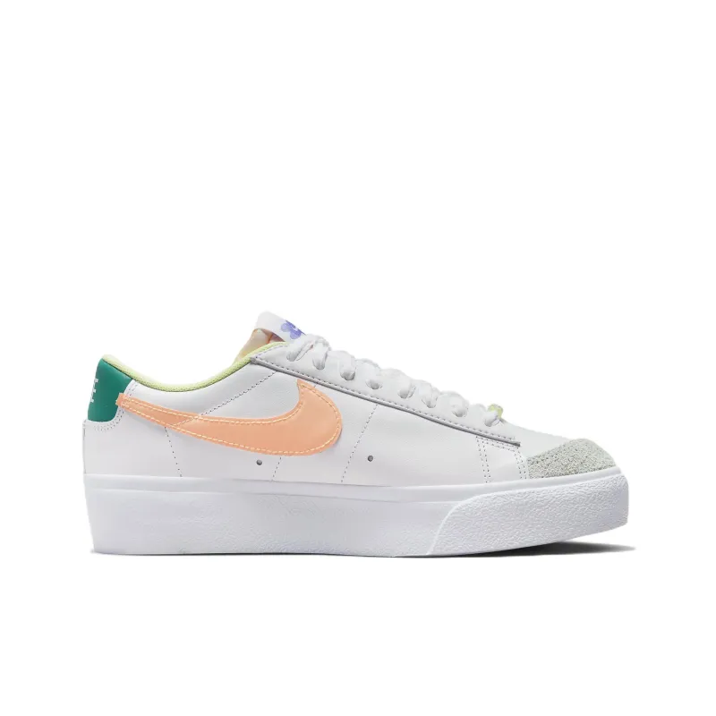 Nike Blazer Low Platform Peach Cream Light Thistle Women's-1