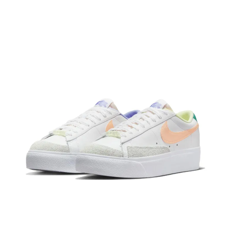 Nike Blazer Low Platform Peach Cream Light Thistle Women's-2