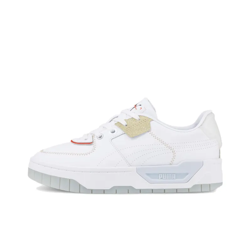 PUMA Cali Series Skateboard Shoes Women's Low Top White/Blue/Khaki/Red-0