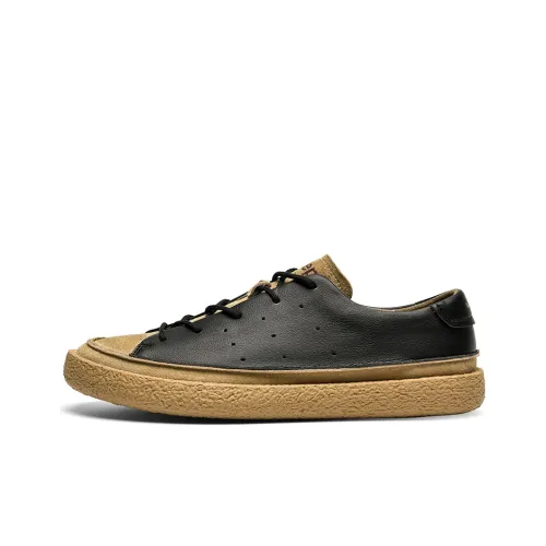 Jeep Skateboard Shoes Men Low-Top Black