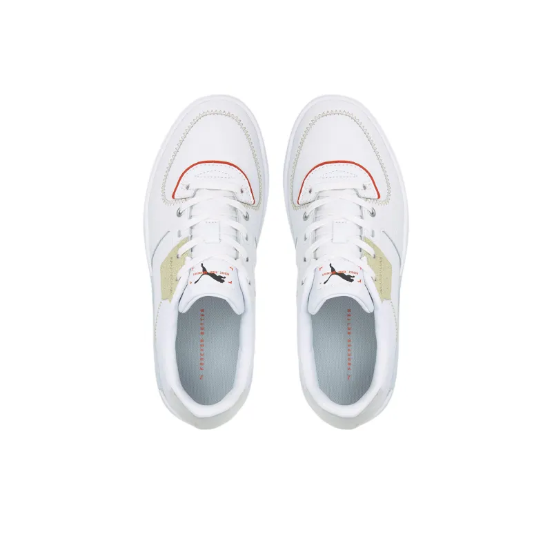 PUMA Cali Series Skateboard Shoes Women's Low Top White/Blue/Khaki/Red-2