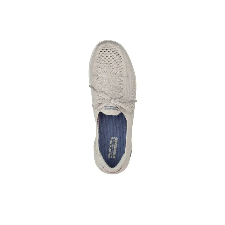 Skechers ON THE GO Cushioning Anti-Slip And Wear-Resistant Low-Top Casual Shoes Women's Ecru-3
