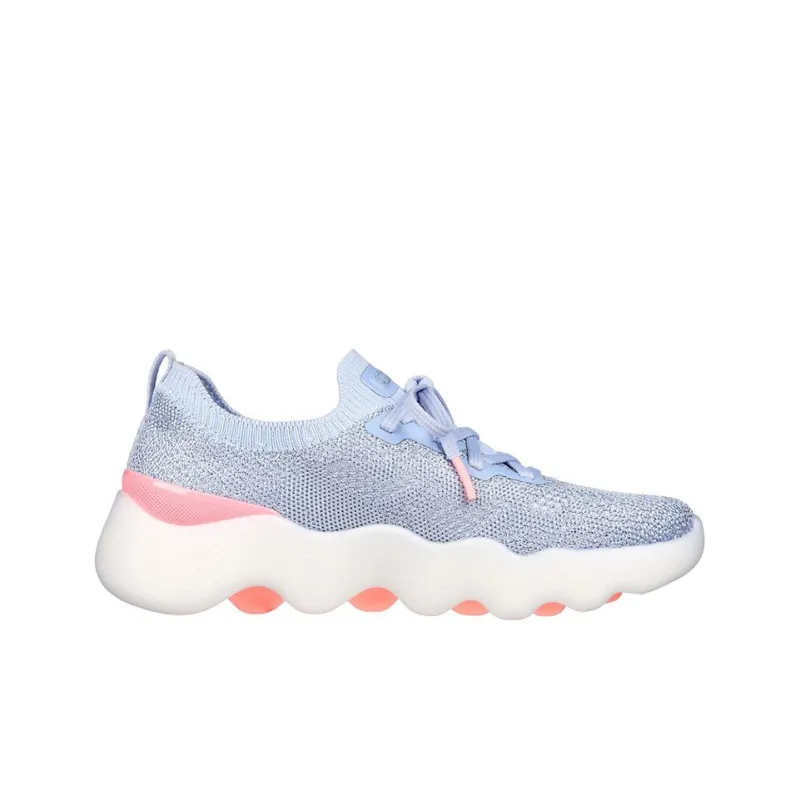 Skechers Go Walk Massage Fit Cushioning Anti-Slip And Wear-Resistant Low-Top Casual Shoes Women's Gray Pink-1