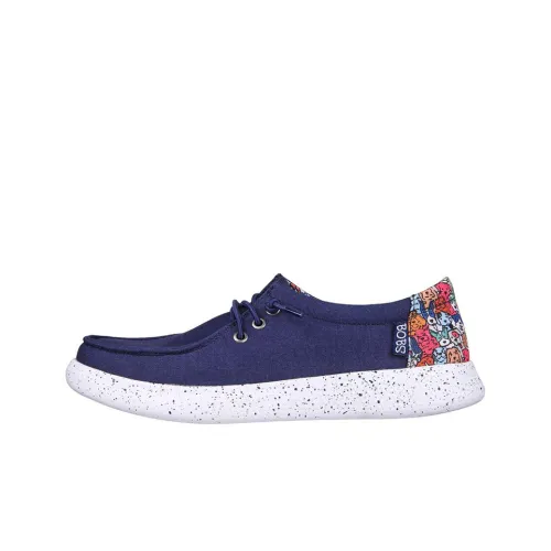 Skechers Bobs Skateboard Shoes Women's Low-Top Blue/White