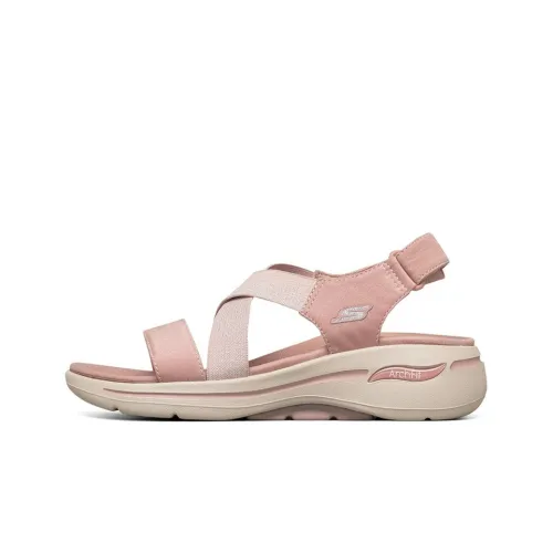 Skechers Go Walk Arch Fit Beach Sandals Women's Pink