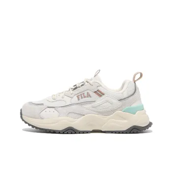 FILA Rayflide Cushioning, Slip Resistant, And Abrasion Resistant Low Top Casual Shoes Unisex White Green Korean Style