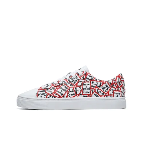 FILA DONUT Skateboard Shoes Women's Low-Top FILA White/Fire Red